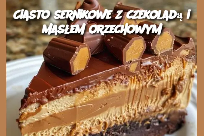 Ciasto sernikowe z czekoladą i masłem orzechowym