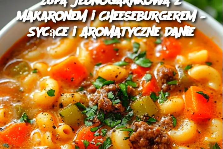 Zupa Jednogarnkowa z Makaronem i Cheeseburgerem – Sycące i Aromatyczne Danie