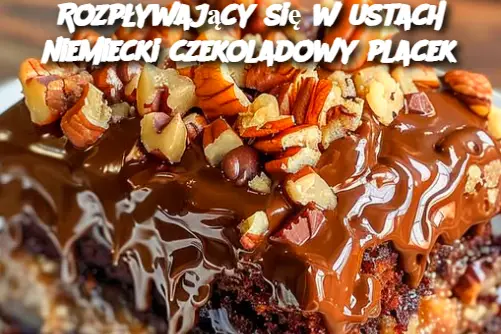 Rozpływający się w ustach niemiecki czekoladowy placek