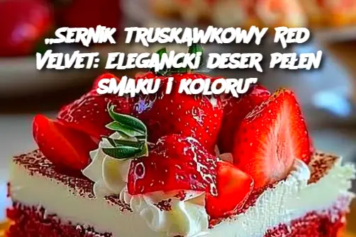 „Sernik truskawkowy Red Velvet: Elegancki deser pełen smaku i koloru”