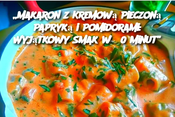 „Makaron z Kremową Pieczoną Papryką i Pomidorami: Wyjątkowy Smak w 30 Minut”