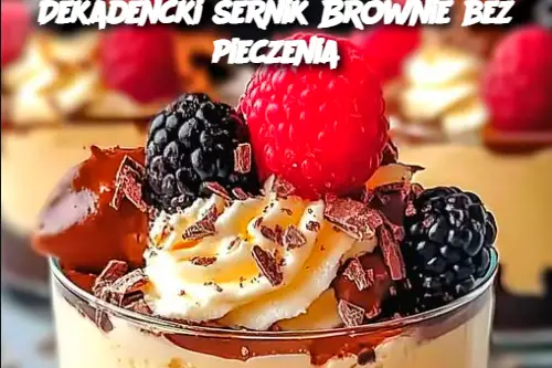 „Dekadencki Sernik Brownie Bez Pieczenia: Rozkosz Czekoladowa”