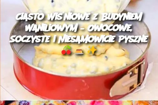 Ciasto Wiśniowe z Budyniem Waniliowym – Owocowe, Soczyste i Niesamowicie Pyszne