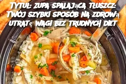 Tytuł: Zupa spalająca tłuszcz: Twój szybki sposób na zdrową utratę wagi bez trudnych diet