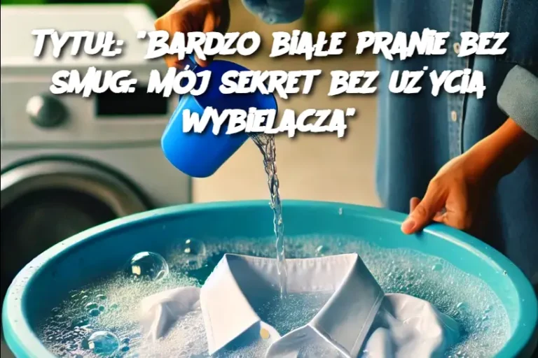 Tytuł: "Bardzo białe pranie bez smug: Mój sekret bez użycia wybielacza"