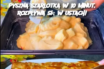 Pyszna szarlotka w 10 minut, rozpływa się w ustach!