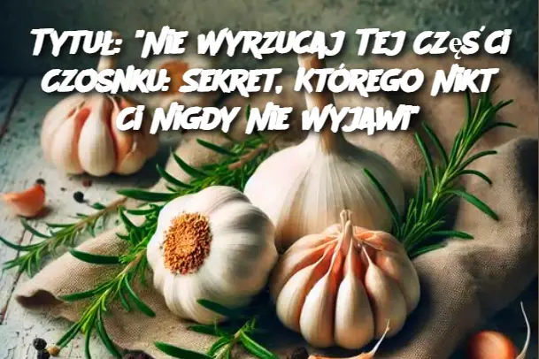 Tytuł: "Nie Wyrzucaj Tej Części Czosnku: Sekret, Którego Nikt Ci Nigdy Nie Wyjawi"