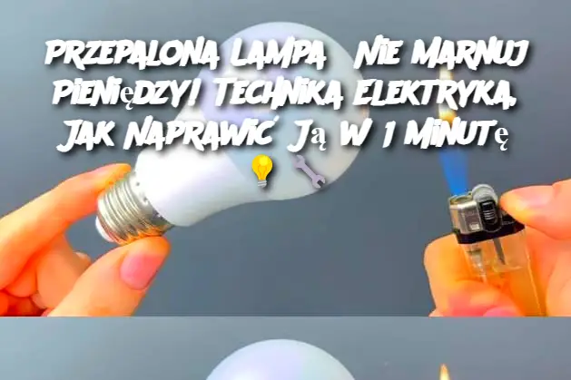 Przepalona Lampa? Nie Marnuj Pieniędzy! Technika Elektryka, Jak Naprawić Ją w 1 Minutę