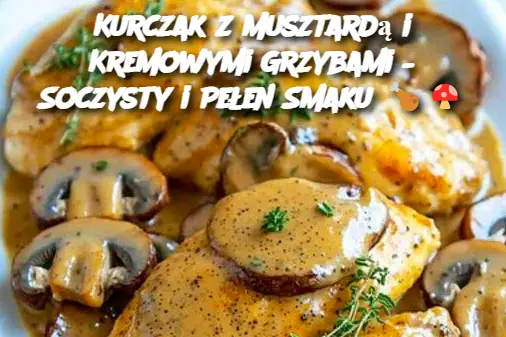 Kurczak z Musztardą i Kremowymi Grzybami – Soczysty i Pełen Smaku