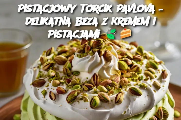 Pistacjowy Torcik Pavlova – Delikatna Beza z Kremem i Pistacjami