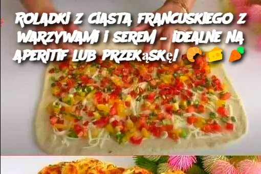 Roladki z ciasta francuskiego z warzywami i serem – idealne na aperitif lub przekąskę!