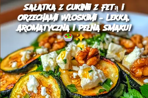 Sałatka z Cukinii z Fetą i Orzechami Włoskimi – Lekka, Aromatyczna i Pełna Smaku!