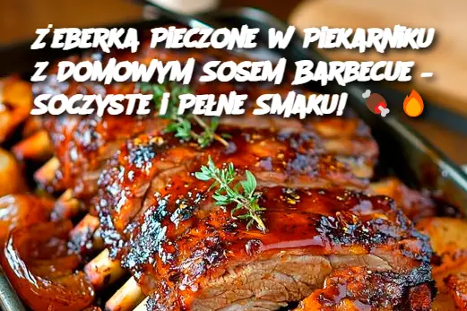 Żeberka Pieczone w Piekarniku z Domowym Sosem Barbecue – Soczyste i Pełne Smaku!