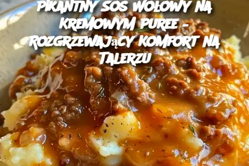 Pikantny Sos Wołowy na Kremowym Puree – Rozgrzewający Komfort na Talerzu