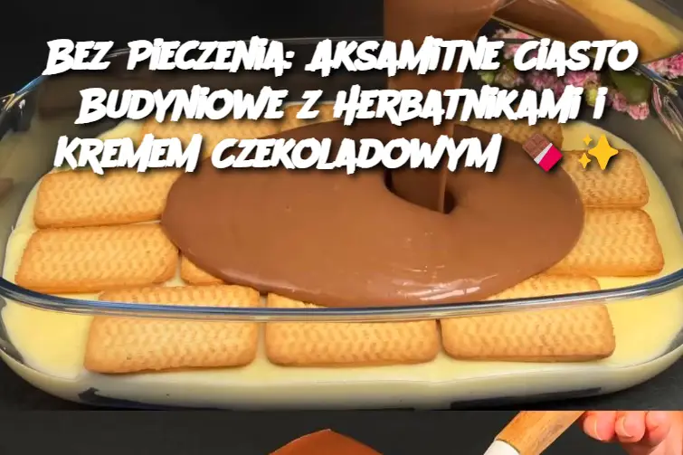 Bez Pieczenia: Aksamitne Ciasto Budyniowe z Herbatnikami i Kremem Czekoladowym