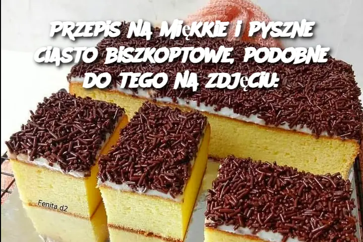 Przepis na miękkie i pyszne ciasto biszkoptowe, podobne do tego na zdjęciu: