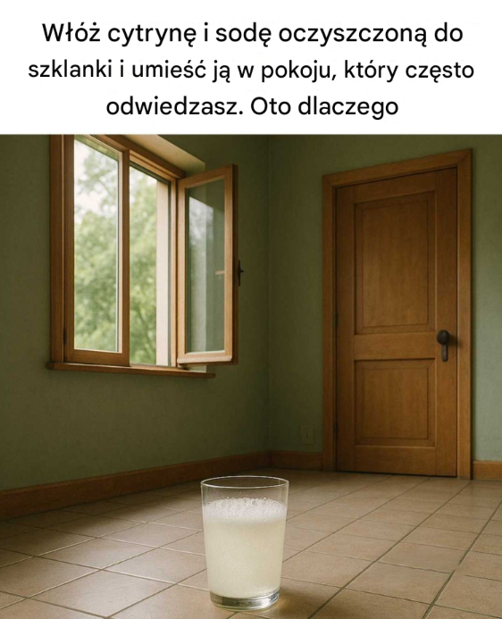 Włóż cytrynę i sodę oczyszczoną do szklanki i umieść ją w pokoju, który często odwiedzasz. Oto dlaczego warto!