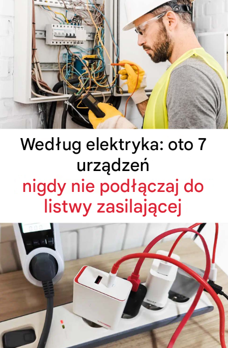 Według elektryka: Oto 7 urządzeń, których nigdy nie należy podłączać do listwy zasilającej